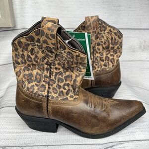 Smoky Mountain Hailey Women's 6M Western Cowboy Boots Leopard Print Brown NWT